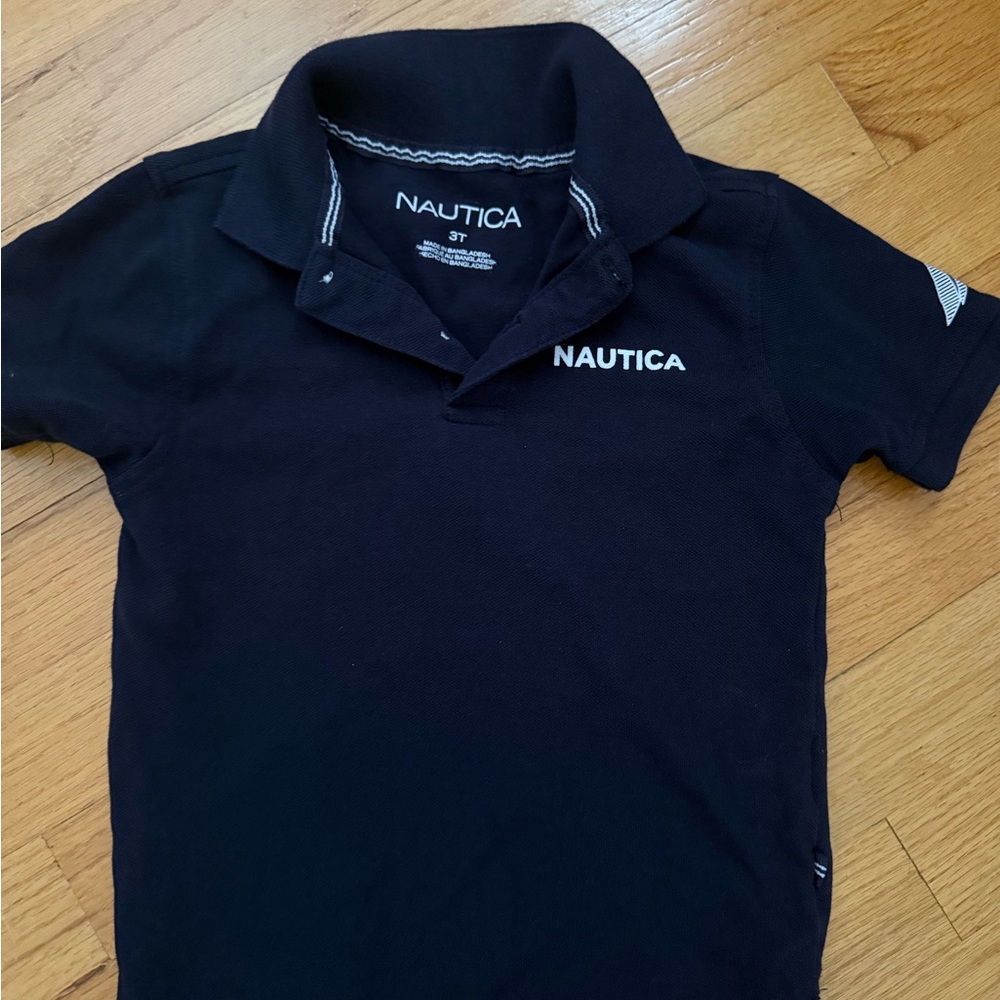 Nautica Kids Black Polo Shirt